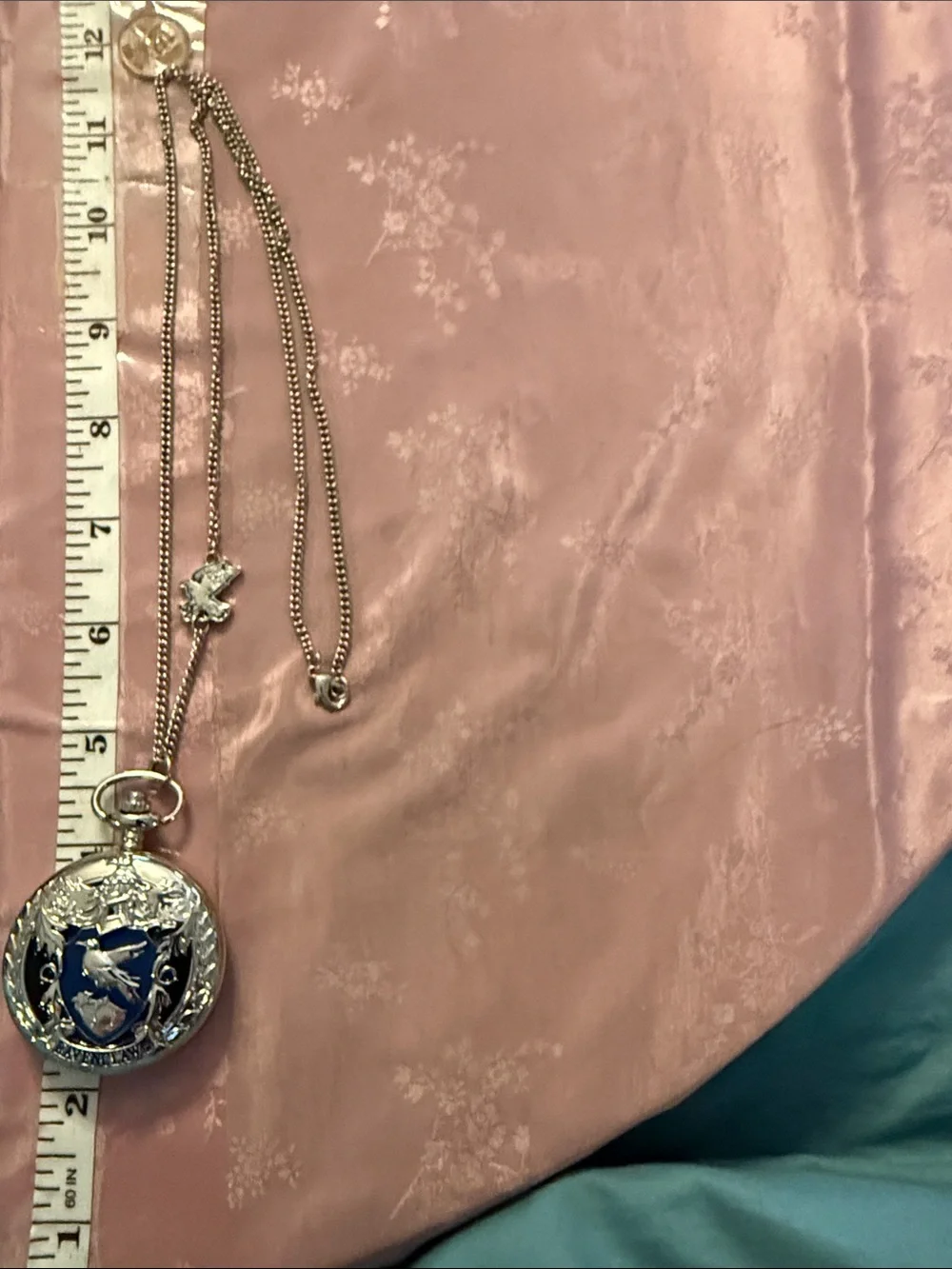 Ravenclaw Crest Pocket Watch - Blue & Silver Pendant from Harry Potter collectio